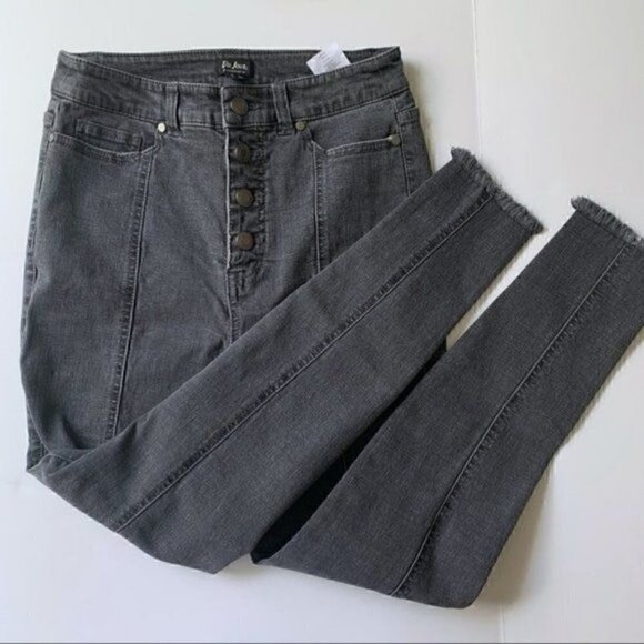 Du Jour Women Medium Gray High Rise Pocket Jeggings, size 6 - Picture 3 of 15